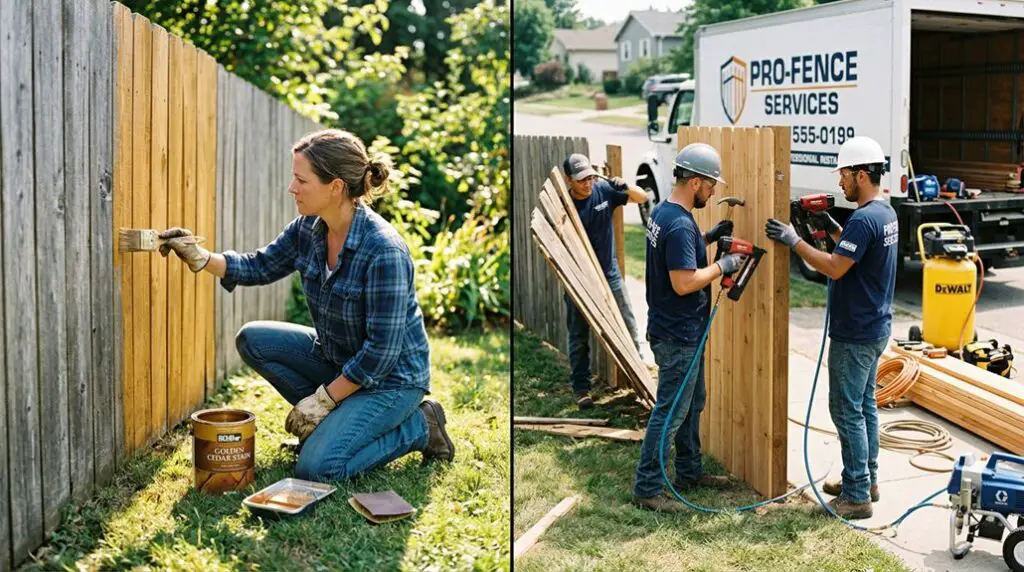 diy vs professional fence repair