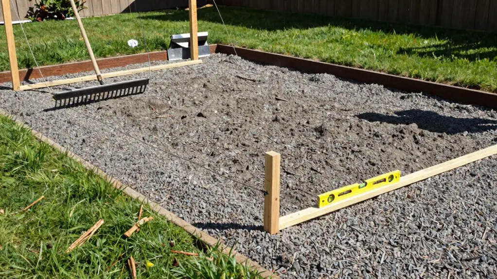 level and prepare shed site