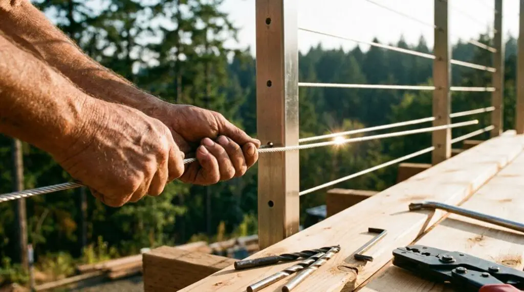 install cable railing system